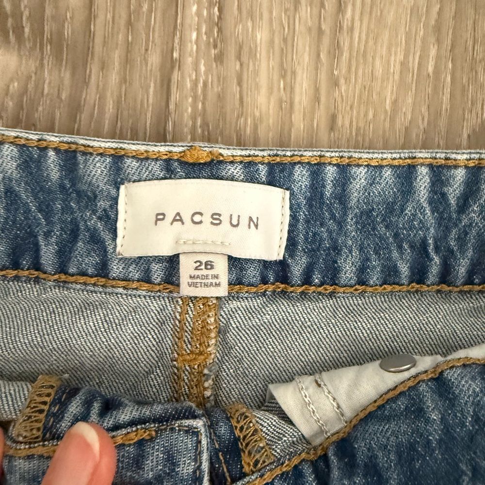PacSun low rise Light Blue Denim micro Skirt size 26 or 2 - Picture 5 of 6